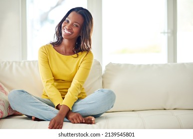 Me Time. Portrait Of An Attractive Young Woman Relaxing At Home.