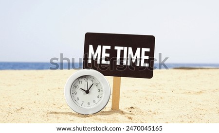 Me time is shown using a text. Time for me