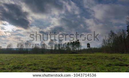 Similar – Image, Stock Photo raised hide Hunting