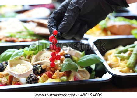 Meal prep. Appetizing lunch boxes. A balanced healthy diet