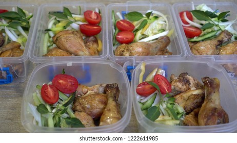 Meal In Take Away Containers. Healthy Family Meal Prep For The Week