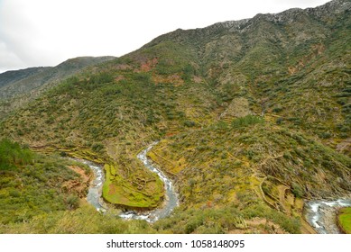 Meander Of The Malvellido River In The Town Of El Gasco, In The District Of Las Hurdes, Which Became Famous Thanks To The Film By Luis Buñuel. Extremadura, Spain