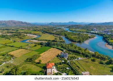 Meanders Of Drin River In Albania