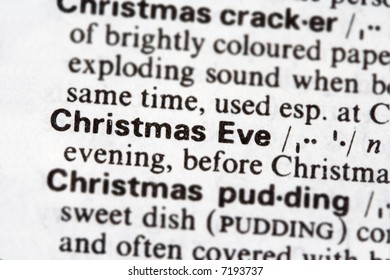 Meaning Word Christmas Eve Stock Photo Edit Now 7193737