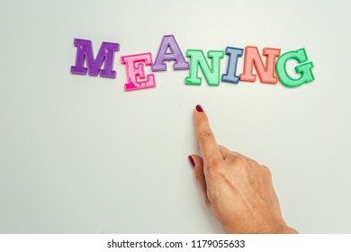 Meaning Word Colorful Letters Meaning Concept Stock Photo 1179055633 ...