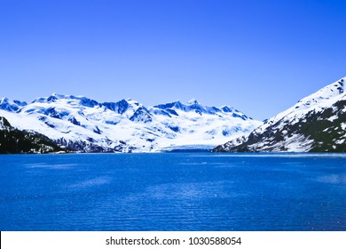 Meares Glacier At Prince William Sound Alaska Usa