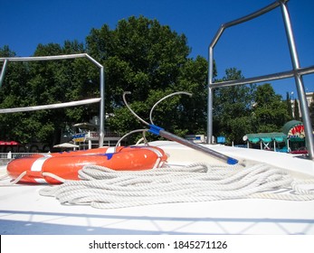 Measles Yacht With White Rope. Measles Yacht With White Rope