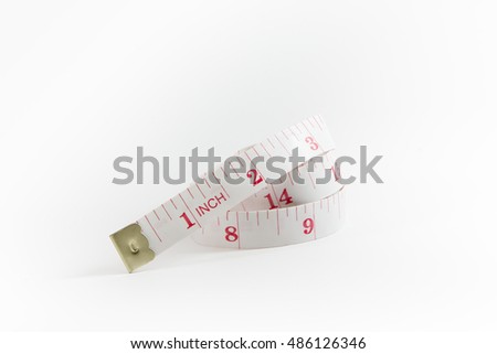 measure tape for use in measure in inch scale, isolated