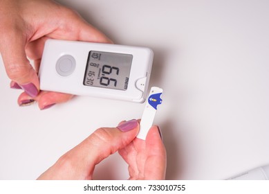 Measurement of glucose level at home,blood  diagnosis of diabetes 