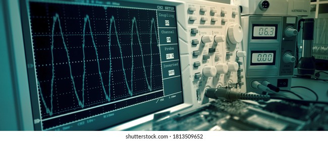 Measurement of a waveform with an oscilloscope