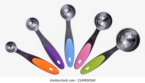 Measuring Cups and Spoons, on a white background.