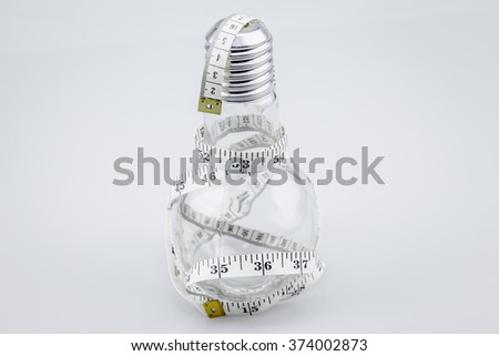 measuring meter and light bulb. selective focus