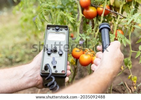 Measuring radioactivity of vegetable after nuclear plant accident