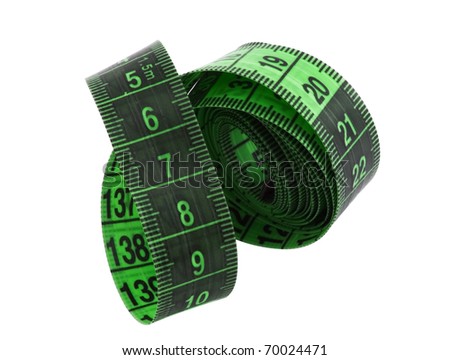 measuring tape, centimeter, white background isolated