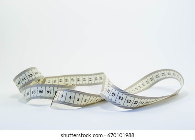 Measuring Tape Clothes On White Background Stock Photo 670101988 ...