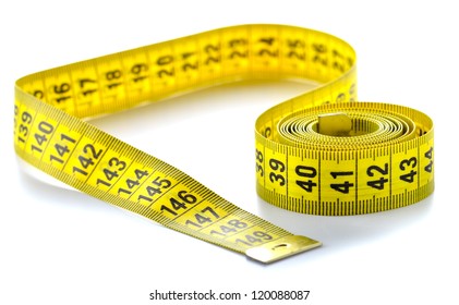 Measuring Tape Isolated On White Background Stock Photo 120088090 ...