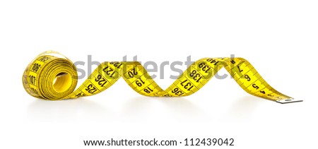 Measuring tape isolated on a white background