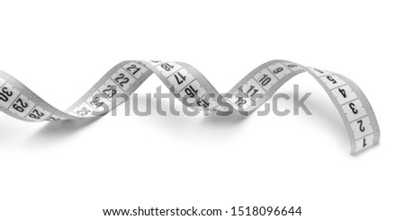 Measuring tape on white background Foto stock © 