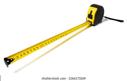 Measuring tape on white isolated background