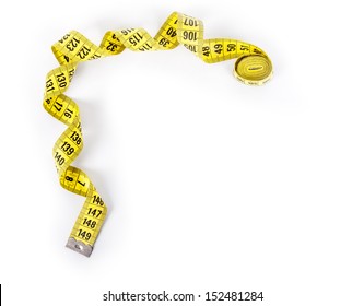 Measuring tape of the tailor isolated on white background - Shutterstock ID 152481284