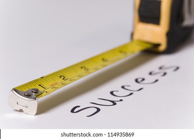 Measuring Tape Measuring The Word Success