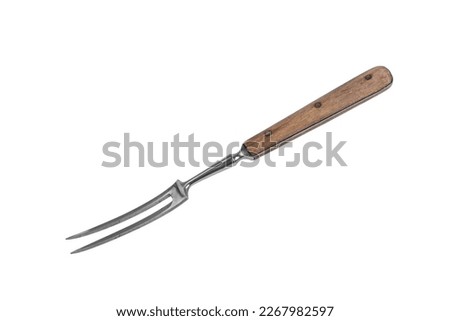 Meat fork isolated on white background.