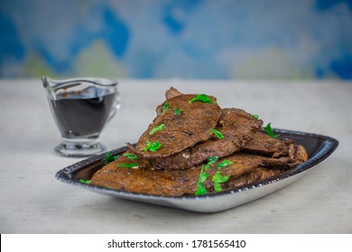 Meat Liver With Pomegranate Molasses Sauce 