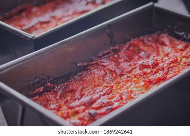 Meat Loaf Resting In Loaf Tin.