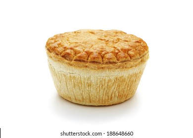 Meat Pie Isolated On White Background