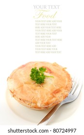 Meat Pie Isolated On White