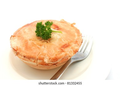 Meat Pie Isolated On White