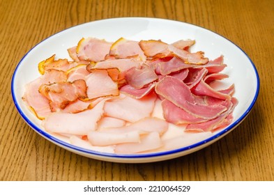 Meat Plate With Bacon, Lard And Beef