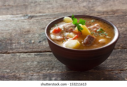Meat Soup With Vegetables
