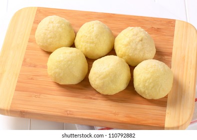 Meat stuffed potato dumplings
