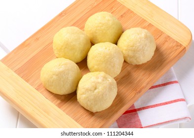 Meat stuffed potato dumplings
