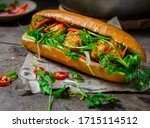 meatball banh mi - vietnamese meatball sandwhich