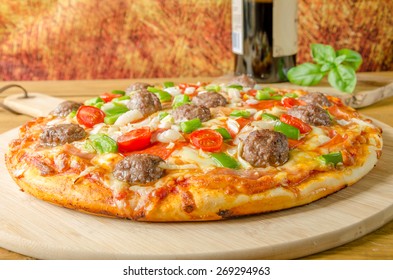 Meatball Pizza