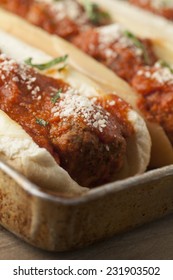 A Meatball Sub Sandwich. 