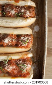 A Meatball Sub Sandwich. 