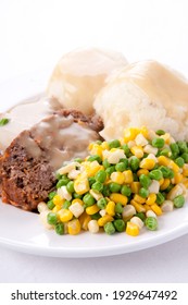 Meatloaf With Mashed Potatoes And Gravy