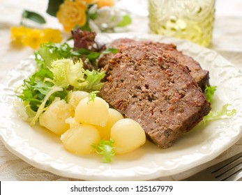 Meatloaf With Spice For Dinner, Selective Focus