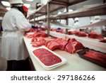 Meats of all types raw before it is packaged and shipped to stores and restaurant