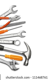 Mechanic tools set isolated on white background - Shutterstock ID 111468761