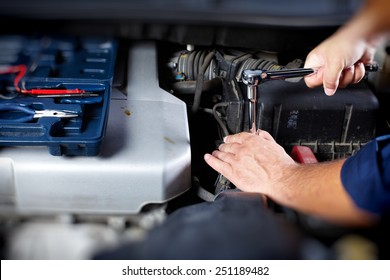 Mechanic Working Auto Repair Garage Car Stock Photo (Edit Now) 251189482