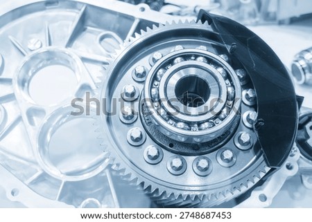 The mechanical assembly process of key components in a power transmission system, including rolling elements, bearings, and bevel gears. These components are manufactured from high-grade alloy steel and hardened to withstand torque and axial and radial loads.