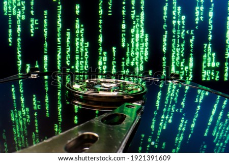 Mechanical Hard disk drive  HDD with matrix patern