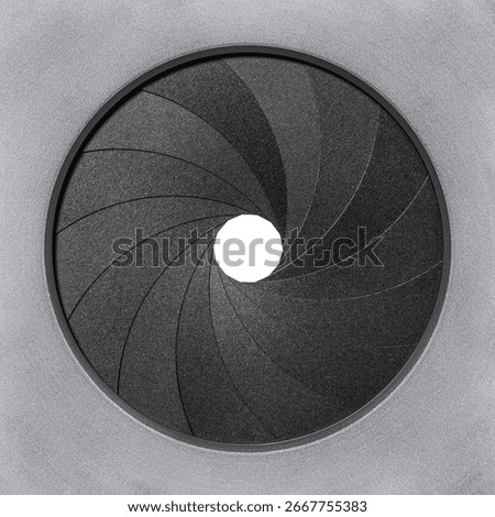 Mechanical iris of a camera lens is the opening mechanism that controls the aperture. Circular blades that create a precision opening controlling amount of light and the depth of field in focus.