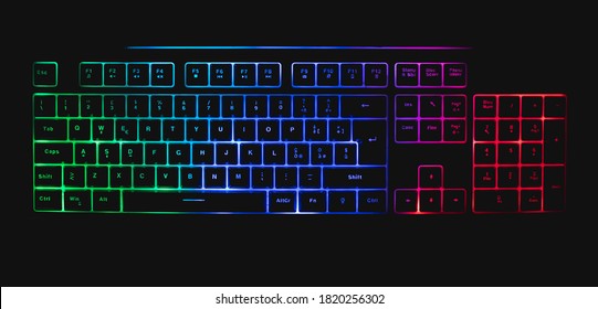 Mechanical Keyboard With Leds And Mouse