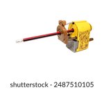 Mechanical pencil sharpener. Make pencil sharpening faster and sharpening pencils easier. isolated white background