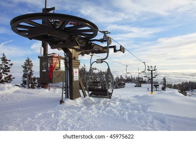 Mechanical Ski Lift, Mt. Hood Oregon.